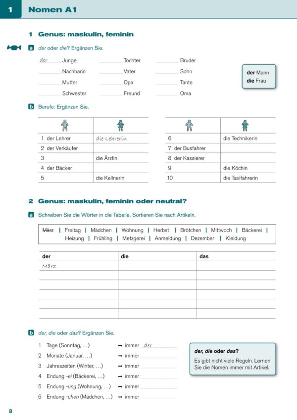 Grammatiktraining Deutsch für A1-B1