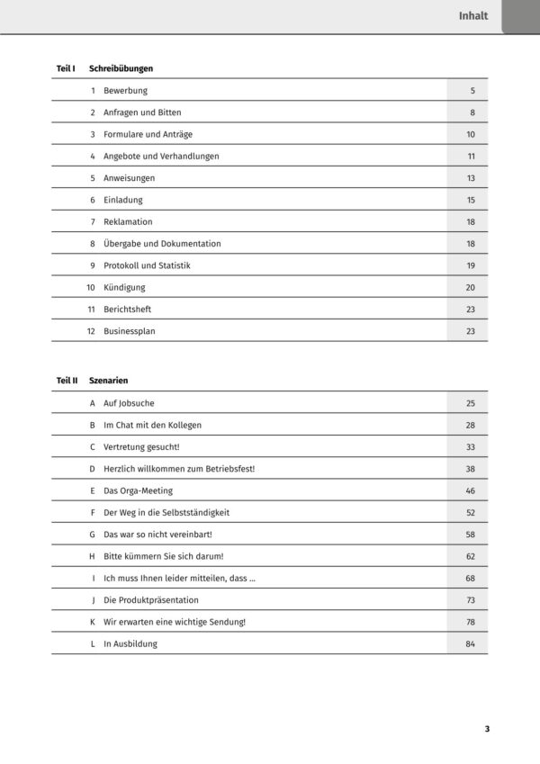 Schreibtraining - Deutsch für den Beruf B2 Musterlösungen