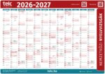 telc óriás falinaptár 2026/2027