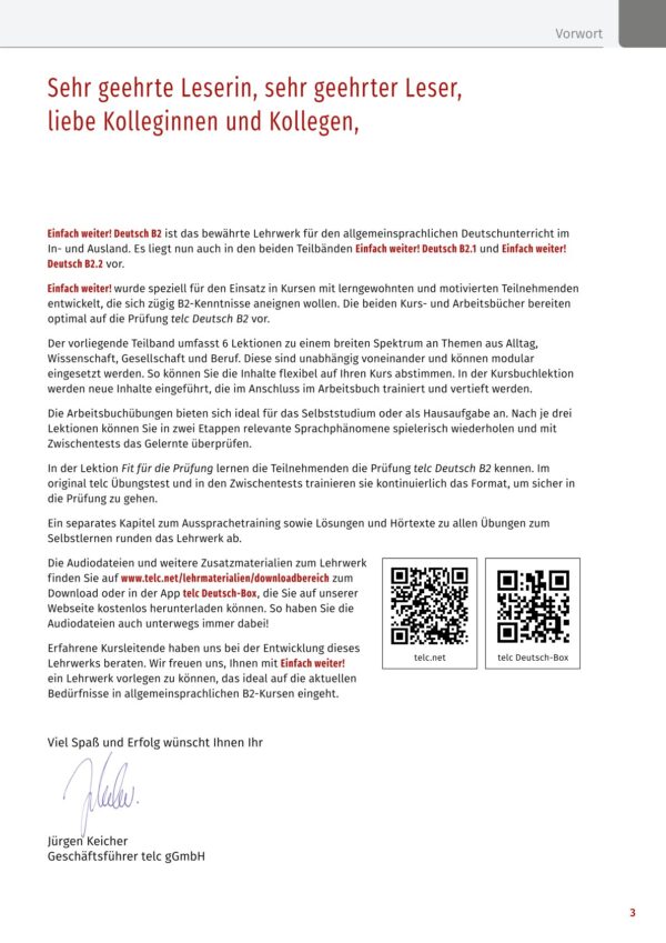 Einfach weiter! Deutsch B2.2 Tankönyv és munkafüzet