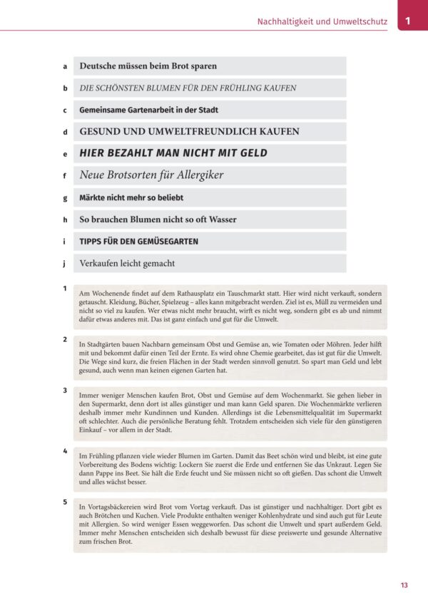 Prüfungstraining Zertifikat Deutsch / telc Deutsch B1