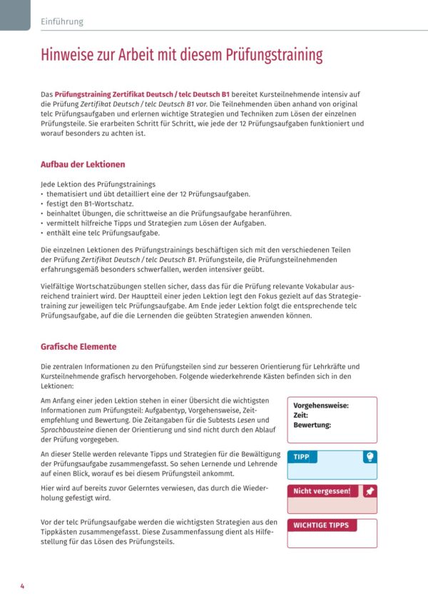 Prüfungstraining Zertifikat Deutsch / telc Deutsch B1