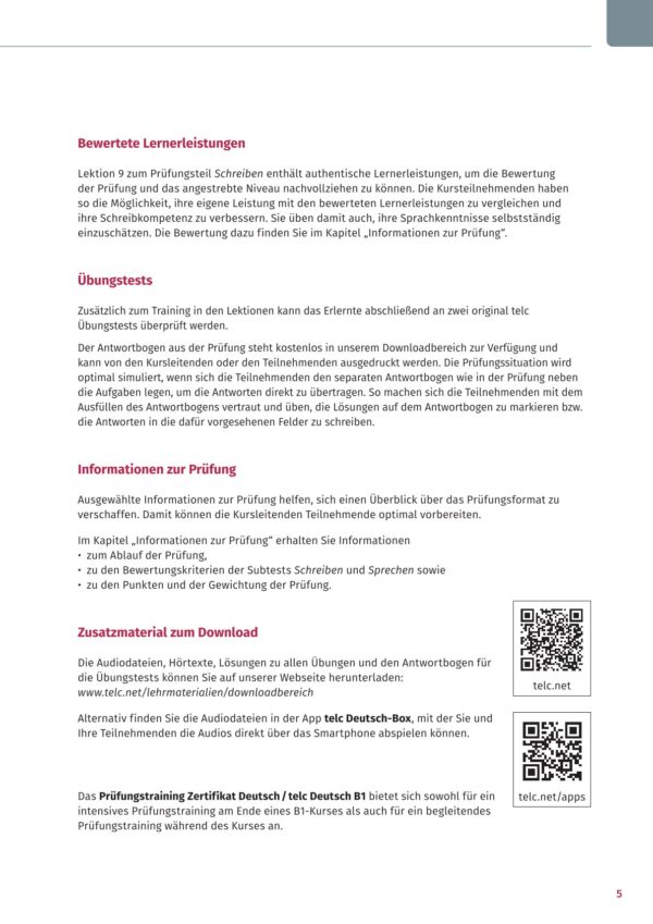 Prüfungstraining Zertifikat Deutsch / telc Deutsch B1