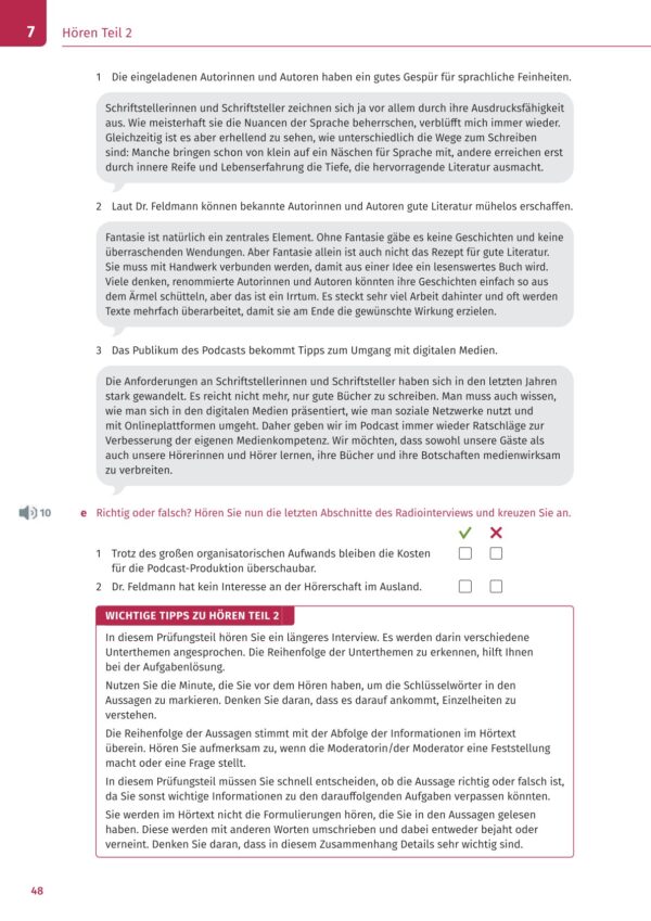 Prüfungstraining telc Deutsch B2